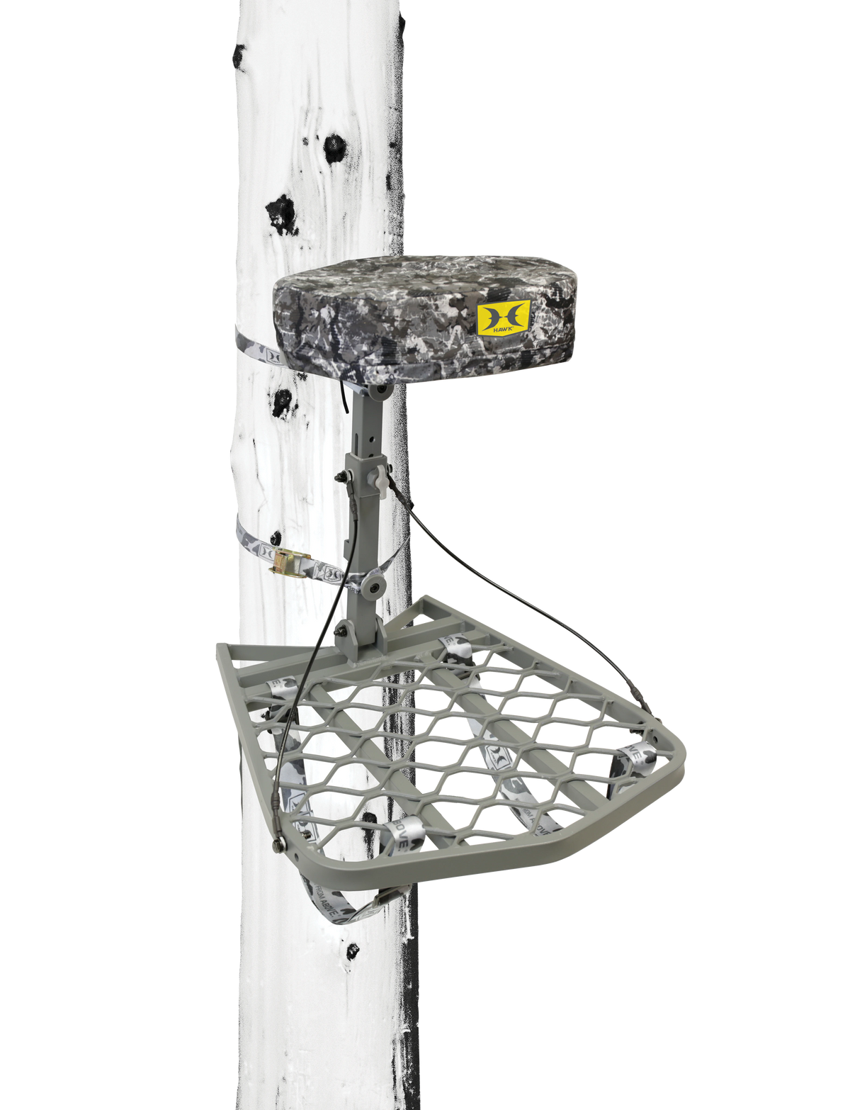 Hawk Helium Ultra Lite Hang-On Aluminum Tree Stand - Gray Powder Coated - 300 lb Capacity
