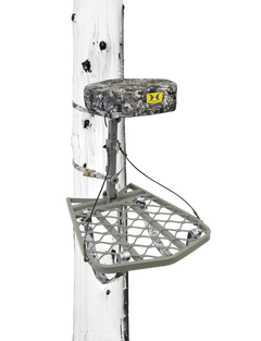Hawk Helium Ultra Lite Hang-On Aluminum Tree Stand - Gray Powder Coated - 300 lb Capacity