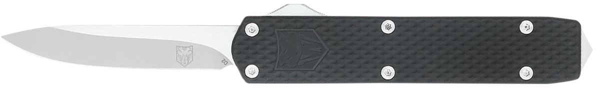 CobraTec Knives Mini Mamba Gen II 2.25" OTF Plain Stonewashed D2 Steel Blade Black Anodized Aluminum Handle