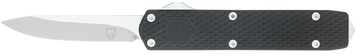 CobraTec Knives Mini Mamba Gen II 2.25" OTF Plain Stonewashed D2 Steel Blade Black Anodized Aluminum Handle