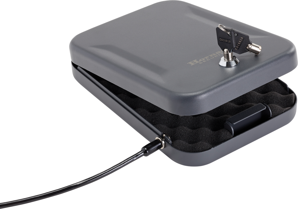 Hornady 95200 Standard Lock Box Large Key Entry Black 16-Gauge Steel