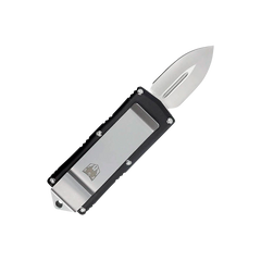 CobraTec Knives Money Clip 1.75" OTF Plain D2 Steel Black Aluminum Handle