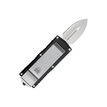 CobraTec Knives Money Clip 1.75" OTF Plain D2 Steel Black Aluminum Handle