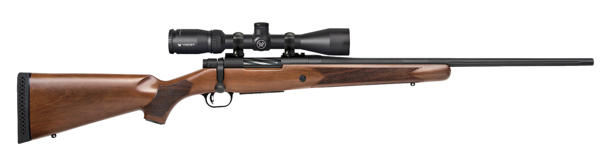 Mossberg Patriot 400 Legend 20" 4+1 Bolt-Action Rifle - Fluted Threaded Barrel, Walnut Stock, 3-9x40mm Scope