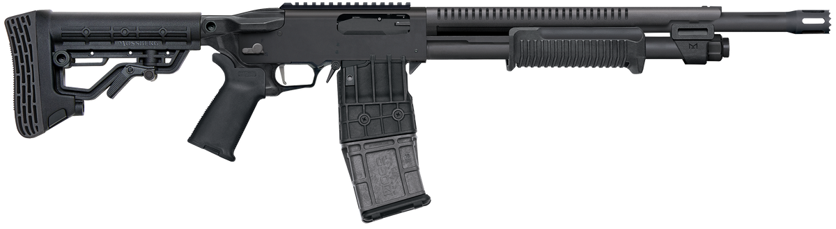 Mossberg 590RM 12 Gauge 18.5" 10+1 Pump-Action Tactical Shotgun - Stand-Off Barrel, Mag-Fed