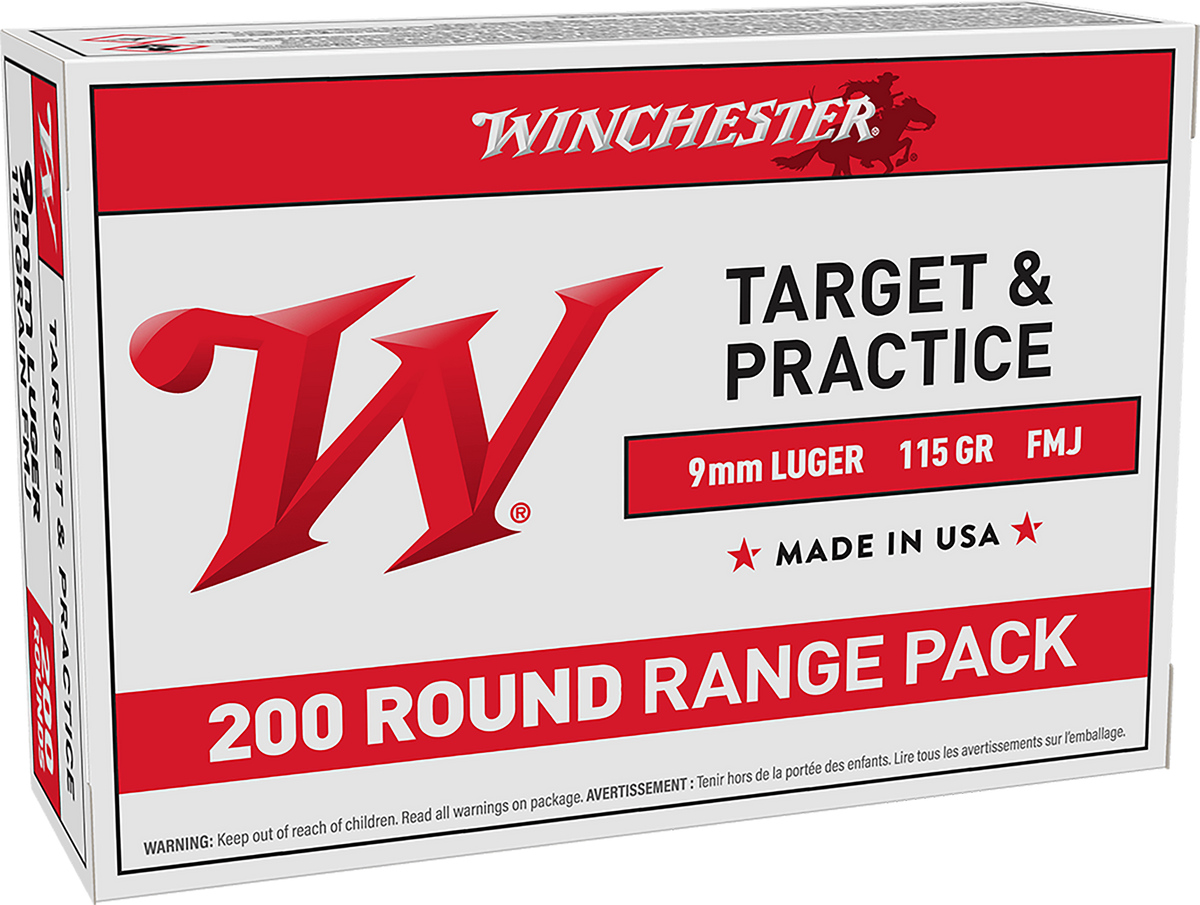 Winchester Ammo USA 9mm Luger 115gr FMJ 200 Rd/Box - Box or Case