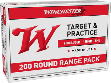 Winchester Ammo USA 9mm Luger 115gr FMJ 200 Rd/Box - Box or Case