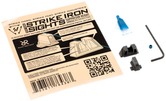 Strike Industries P320 Strike Iron Sights - Suppressor Height Black/Blank Front & Rear