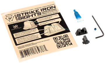 Strike Industries P320 Strike Iron Sights - Suppressor Height Black/Blank Front & Rear