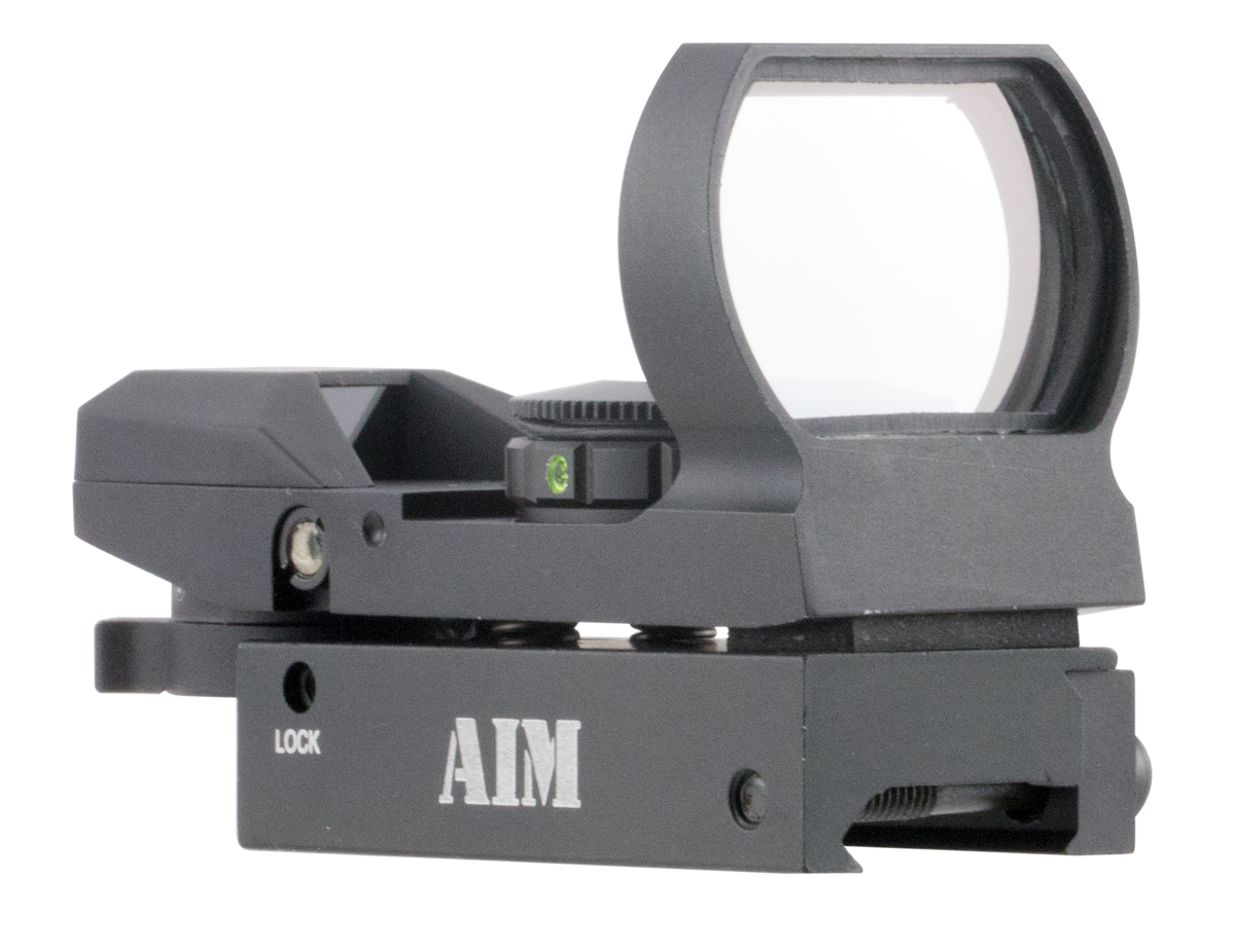Aim Sports RT4WF1 Reflex Warfare Edition 1x 24mm x 34mm Matte Black Red/Green Multi Reticle