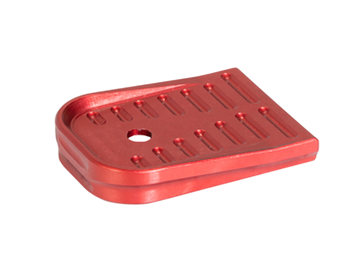 Timber Creek Outdoors GLMFPR Glock 17/19 Magazine Floor Plate - Red Aluminum