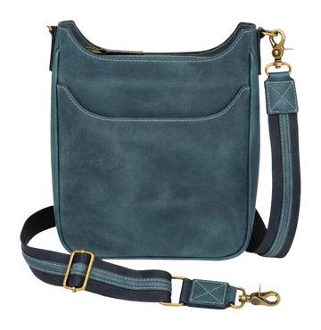 Kingport Industries GTM-CZY/17 Crossbody Slim Satchel - Blue Buffalo Leather - Sig P365