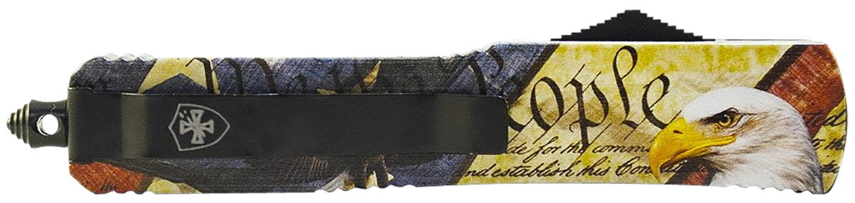 Templar Knife SEG332 Gen II Eagle Small 2.69" OTF Drop Point Plain 440C Powder Coated 4.31" We The People Aluminum Handle