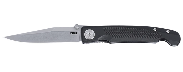Columbia River Fidus 3.22" Folding Clip Point Plain 12C27 Stonewash Black GRN Handle