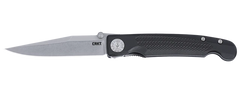 Columbia River Fidus 3.22" Folding Clip Point Plain 12C27 Stonewash Black GRN Handle