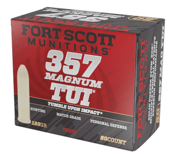 Fort Scott Munitions Tumble Upon Impact (TUI) 357 Mag 125 gr Solid Copper Spun - Box or Case