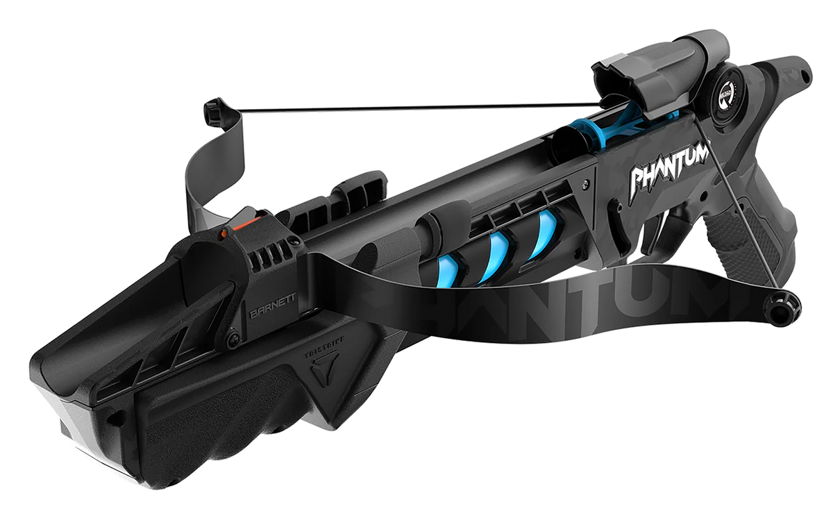 Barnett Outdoors Phantum Compact Toy Crossbow Black/Blue - 3-Shot Pump-Action with Practice Target
