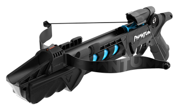 Barnett Outdoors Phantum Compact Toy Crossbow Black/Blue - 3-Shot Pump-Action with Practice Target