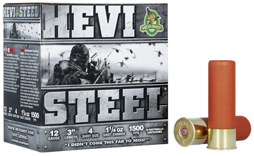 Hevishot HEVI-Steel 12 Gauge 3" 1-1/4 oz 4 Shot 1500 fps - Box or Case