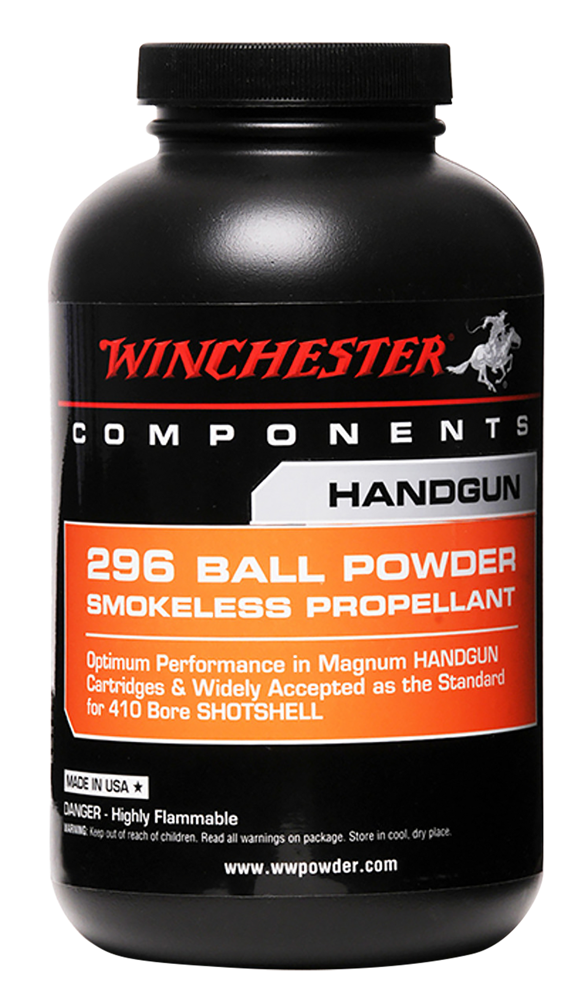 Winchester Powder 296 Ball Powder 1 lb - .357 Mag, .44 Mag, .410 Bore
