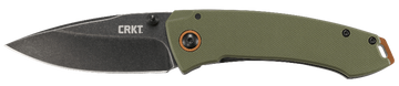 Columbia River 2520 Tuna 3.22" Folding Plain Stonewashed 8Cr14MoV Black/Green G10/SS Handle