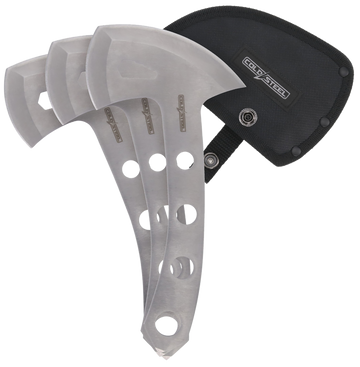Cold Steel Throwing Axes 5" Plain 420 Stainless Steel Blade Set of 3