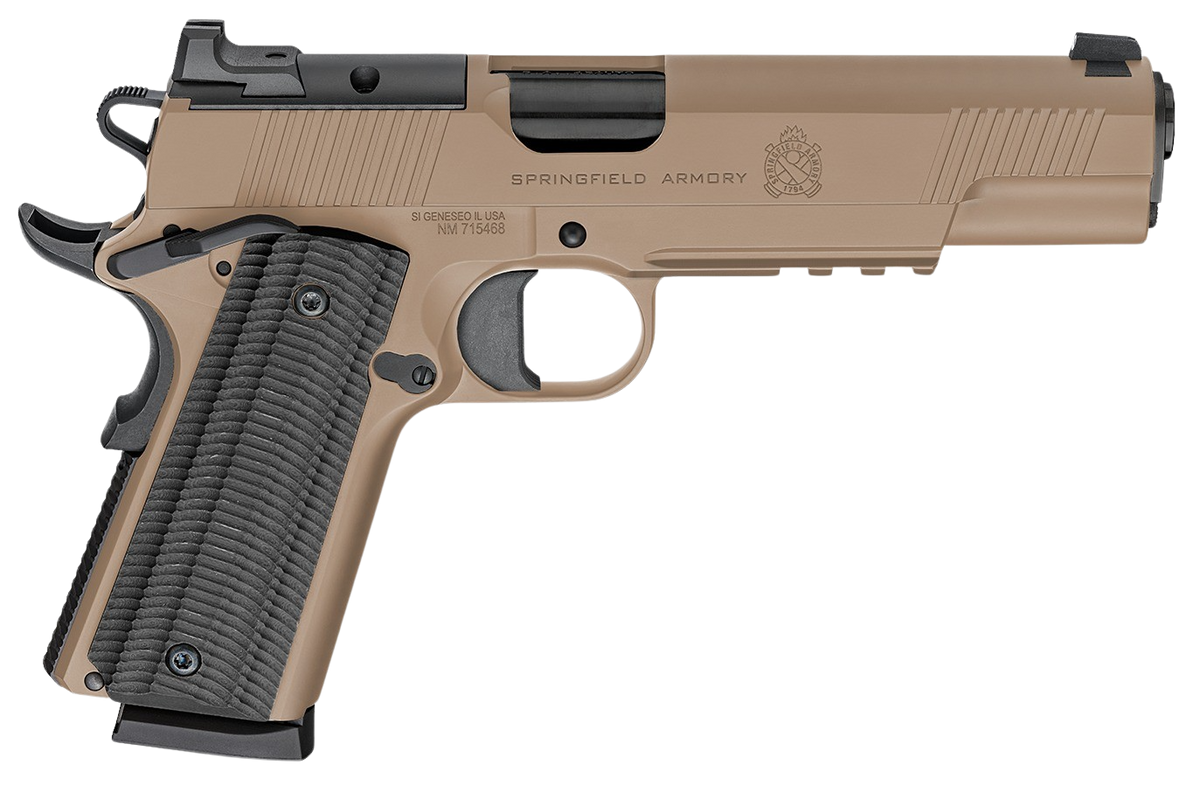 Springfield Armory 1911 Operator AOS 45 ACP 5" 8+1 Semi-Auto Pistol - Coyote Brown Cerakote - Gear Up Package