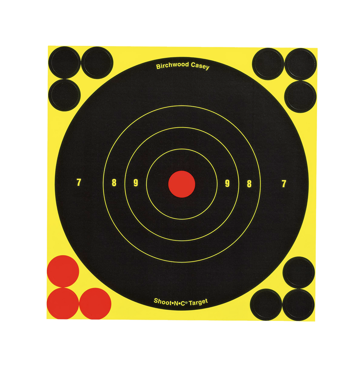 Birchwood Casey Shoot-N-C 6" Bullseye Reactive Paper Target - 12 Pack
