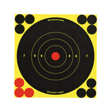Birchwood Casey Shoot-N-C 6" Bullseye Reactive Paper Target - 12 Pack