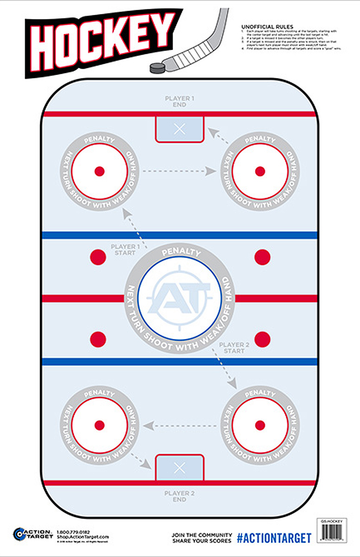 Action Target Entertainment Hockey Paper Hanging Target 23" x 35" Blue/White 100/Box