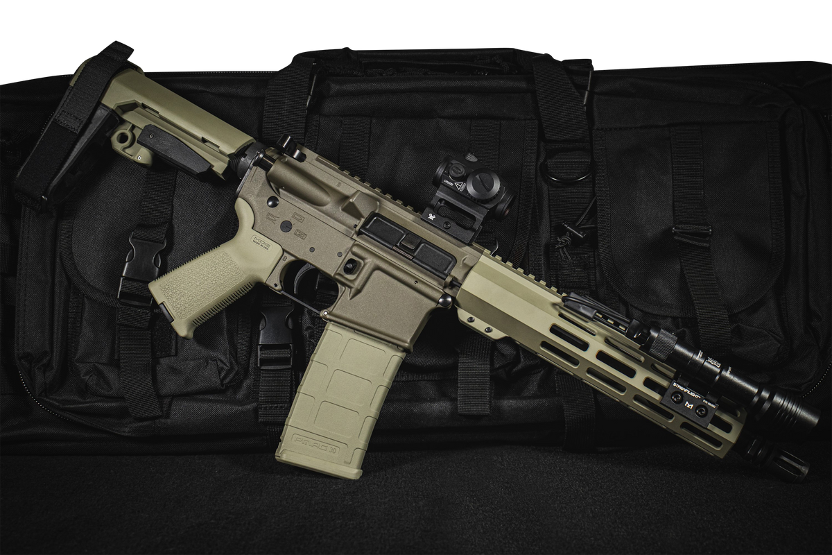 Shark Coast Tactical Knoll Grass 5.56 NATO 10.5" 30+1 Semi-Auto AR Pistol Bundle - 2-Tone Green Cerakote