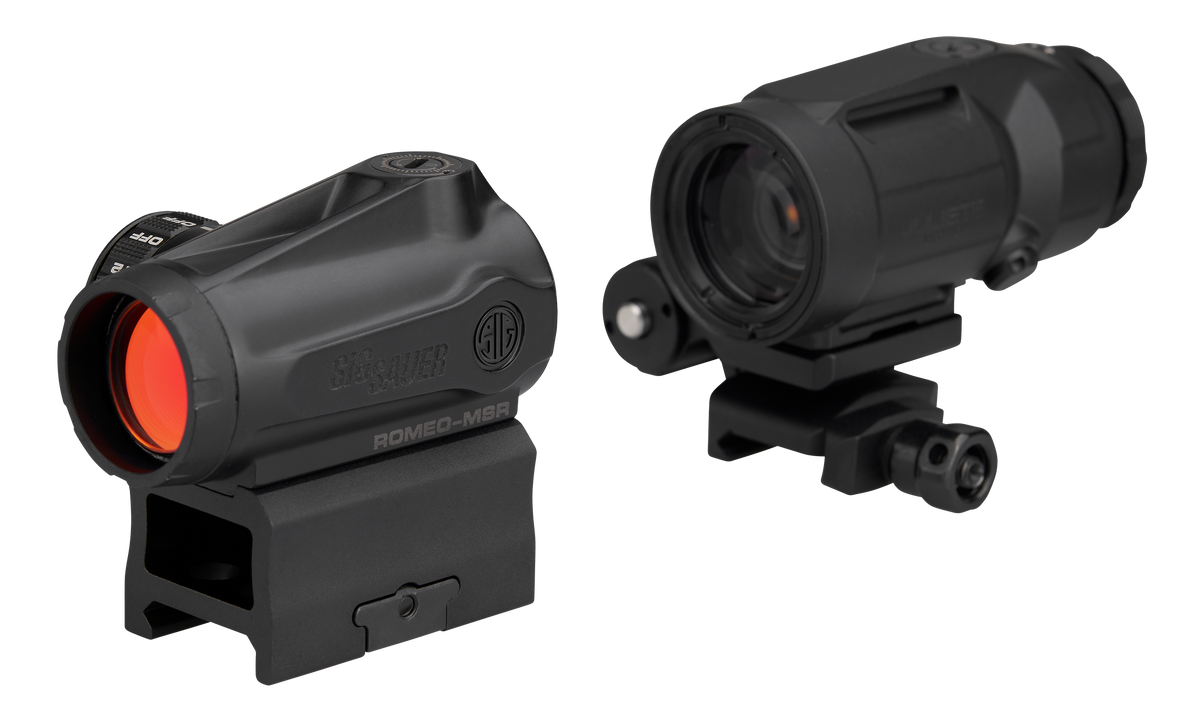 Sig Sauer Electro-Optics Romeo-MSR Gen II 1x20mm 2 MOA Red Dot w/Juliet5 Micro 5x24mm Magnifier - Black