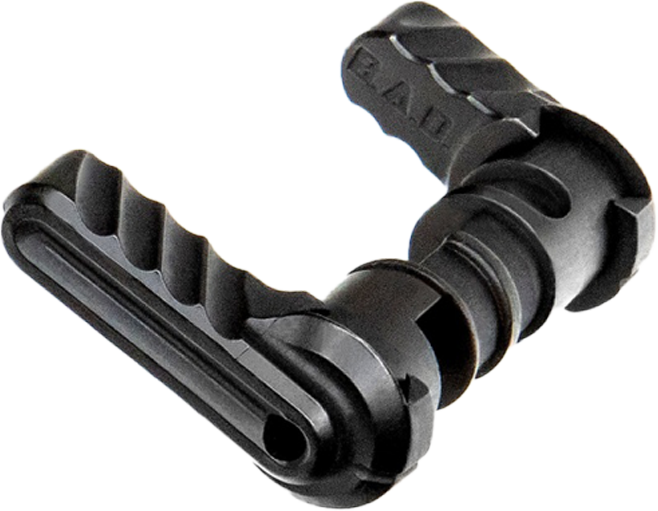 Battle Arms Development BAD-ASS-PRO Full Auto Ambidextrous Safety Selector 90 Deg Black Phosphate 8620 Steel - AR-15/M16/M4