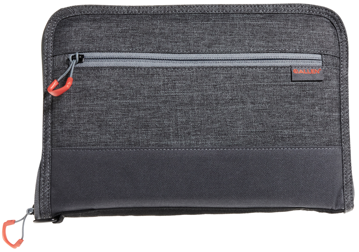 Allen 7757 Auto-Fit 2.0 Deluxe Handgun Case 11" Heather Gray/Red