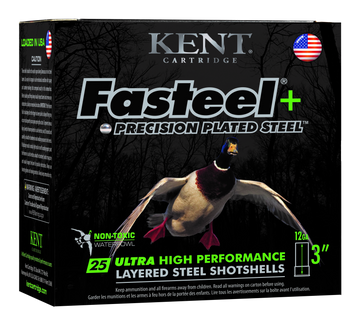 Kent Cartridge Fasteel+ 12 Gauge 3" 1-1/4 oz BB Shot - Box or Case