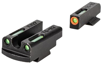 Kimber Micro 9 TruGlo TFX Pro Sight Set Green/FO Orange Outline Front - Green/FO Black Outline Rear