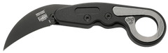 Columbia River Provoke 2.41" Folding Hawkbill Plain D2 Steel Black TiN Aluminum Handle