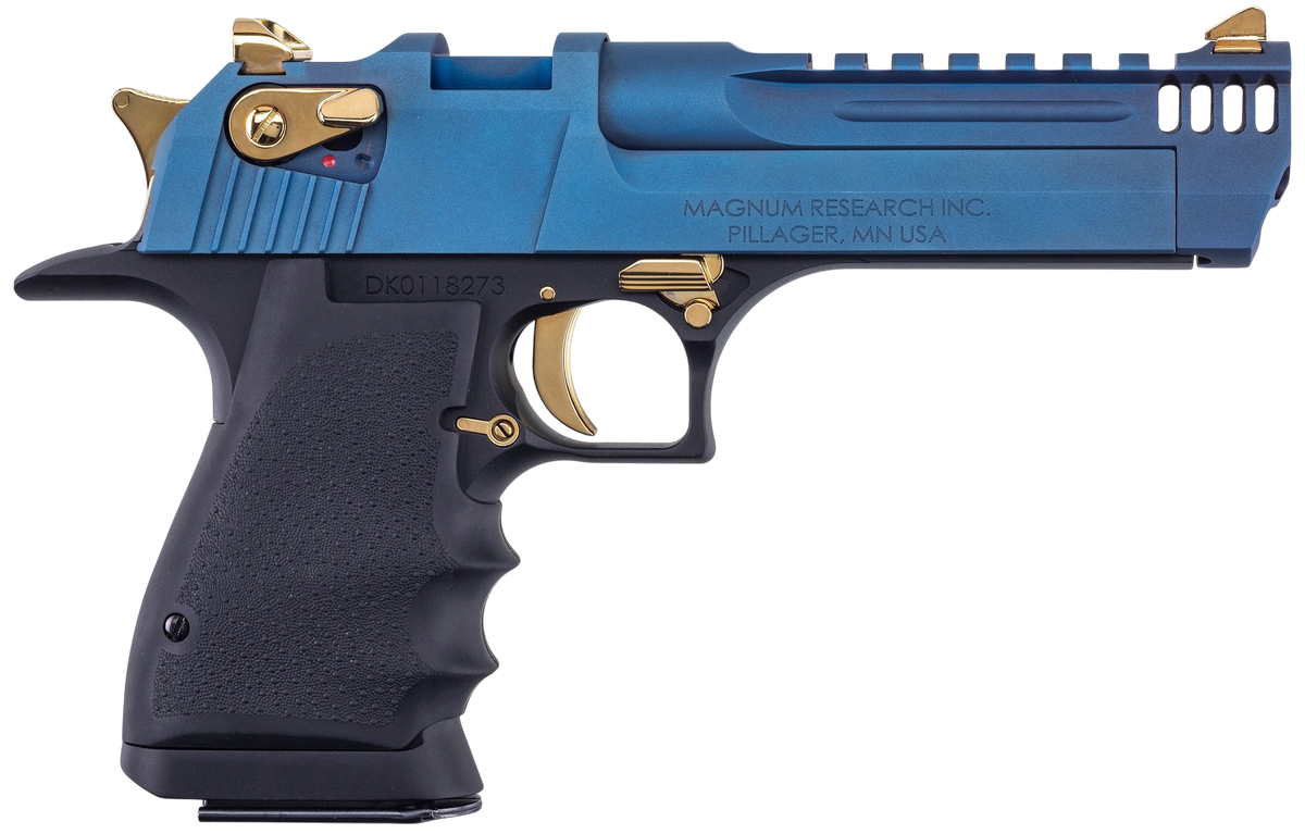 Magnum Research Desert Eagle Mark XIX L5 .44 Mag 5" 8+1 Semi-Auto Pistol - Black/Carbo Blue PVD/Gold