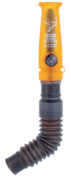 Primos 729 Power Buck & Doe Deer Grunt Call Single/Double Reed - Black/Gold