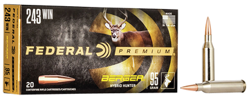 Federal Premium Berger Hybrid Hunter 243 Win 95gr - Box or Case