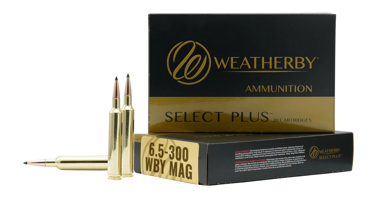 Weatherby Select Plus 6.5-300 WBY Mag 129gr HAMR 200rd - Case