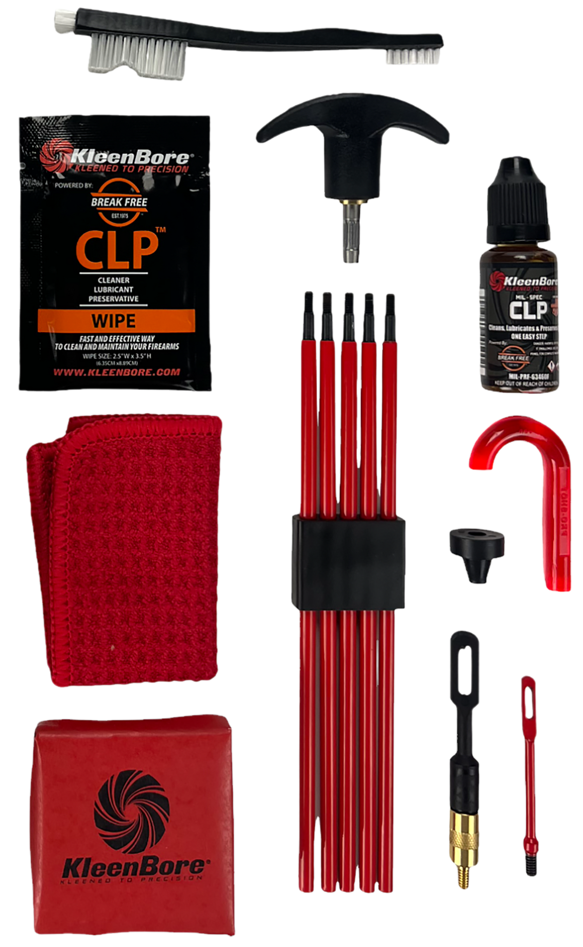 Kleen-Bore SAF300 SAF-T-CLAD Universal Classic Cleaning Kit .22 Cal-12 Gauge Handgun/Rifle/Shotgun