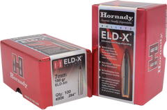 Hornady 2826 ELD-X 7mm .284 150 gr Polymer Tip Reloading Bullets - 100/Box
