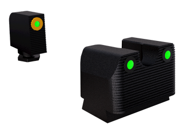 Rival Arms RA3A231G Night Sights for Glock MOS 17/19 Green Tritium Orange Outline Front / Black Outline Rear