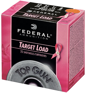 Federal Top Gun Special Edition Pink 12 Gauge 2.75" 1-1/8 oz #8 Shot 25 Rd - Box or Case