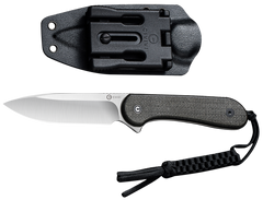 Civivi Knives Elementum 3.98" Fixed Plain Satin D2 Steel - Dark Green Micarta Handle