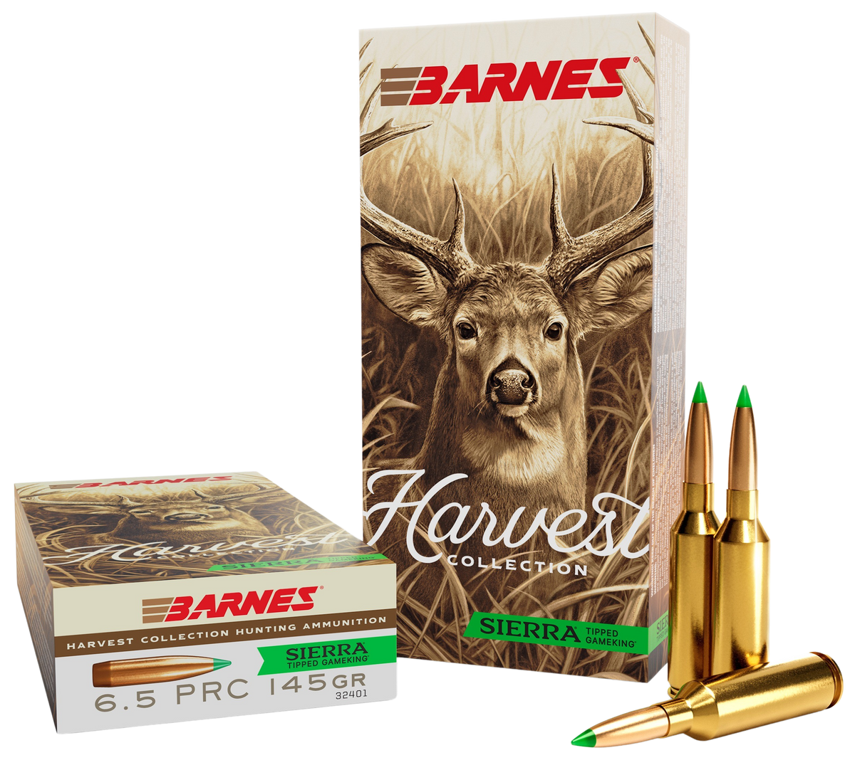 Barnes Bullets Harvest 6.5 PRC 145gr Sierra Tipped GameKing 20 Rd - Box or Case