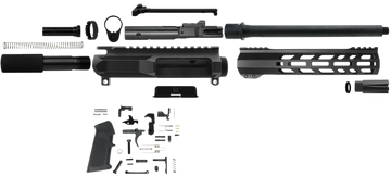 TacFire PK45ACPLPK10 AR-15 Pistol Kit 45 ACP 10" with LPK - Black Steel