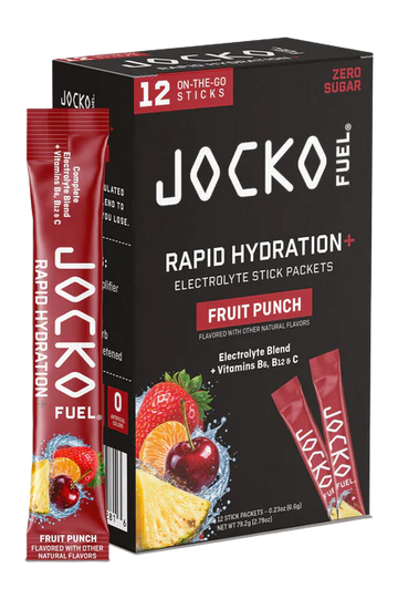 Jocko Fuel Rapid Hydration+ Electrolyte Powder Stick Packs Fruit Punch 12-Pack