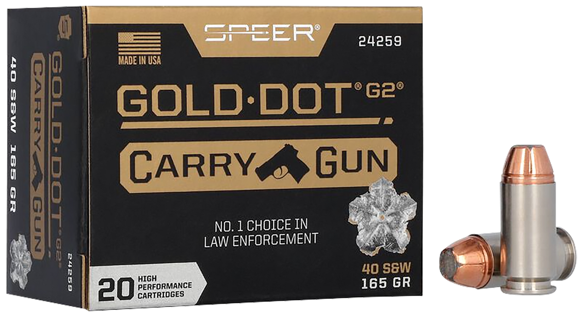 Speer Ammo Gold Dot Carry Gun .40 S&W 165gr Hollow Point - Box or Case